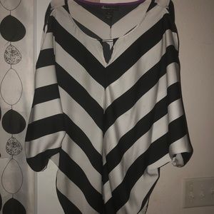 Lane Bryant rayon blouse with metal accent